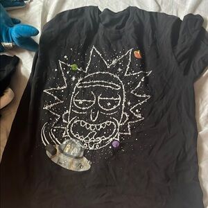 Black Graphic T-Shirt with Space Design